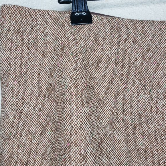 Brooks Brothers Women's Sz 4 100% Wool Brown Knit Skirt w/ Split(653) - Picture 2 of 7